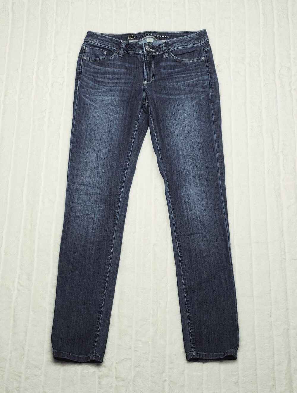 LC Lauren Conrad Women's Size 4 Dark Wash Slim Fit Stretch Jeans Denim